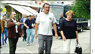 Group of plane spotters in Kalamata Court